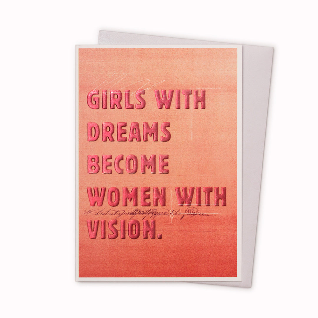 Funny typographic card featuring bold type on a painterly background. Perfect for the birthday of someone young at heart. Deliberately left blank inside for your own personal message, whether for a birthday or 'just because'.