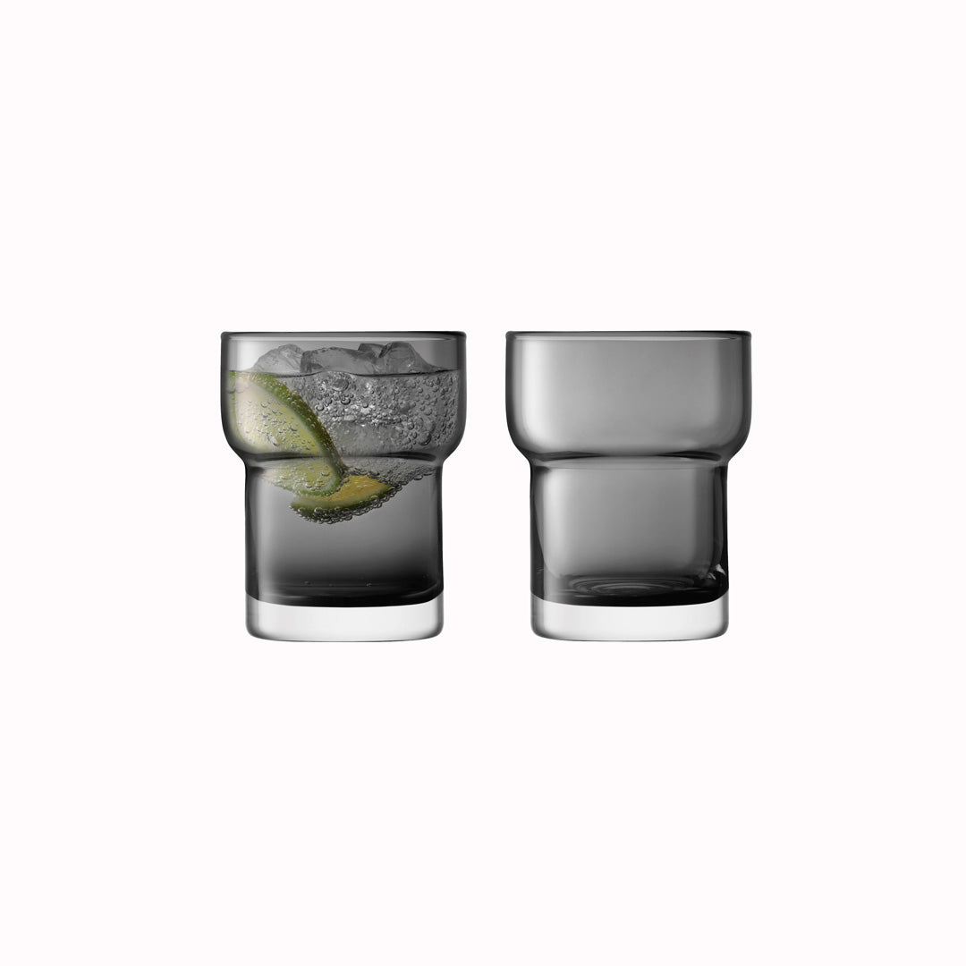 The Slate Utility Tumbler is a modern, step shaped mouth-blown tumbler made from amber coloured glass. Durable and versatile, this tumbler can be used for a variety of drinks including water, beer and short cocktails.