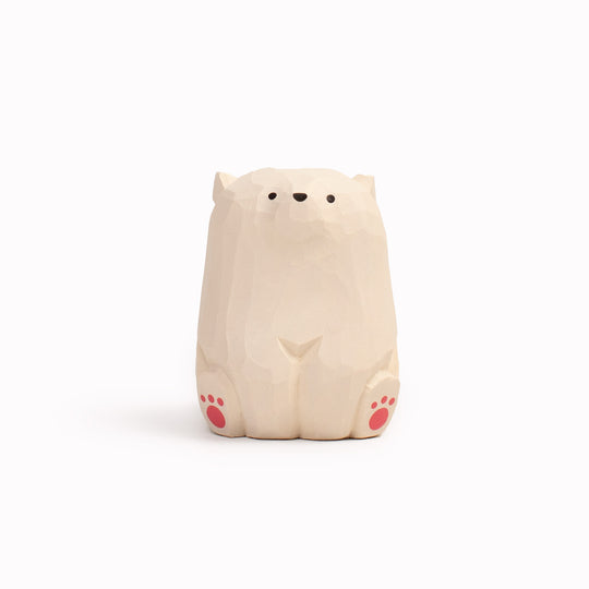White Bear | Handmade Wooden Animal | Large