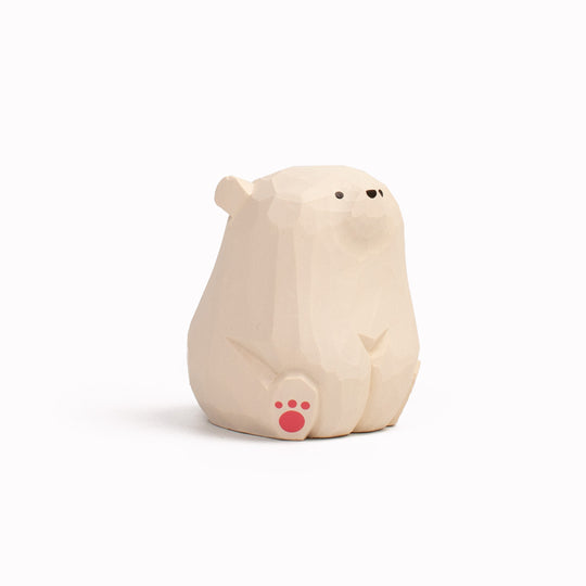 White Bear | Handmade Wooden Animal | Large