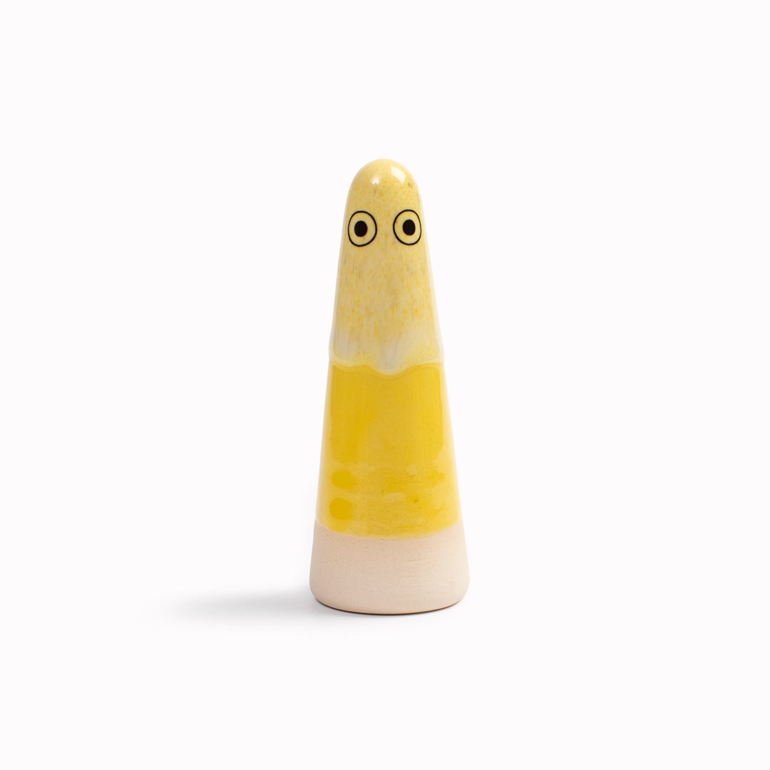 Ghost | Ceramic Figurine | Yellow Hues