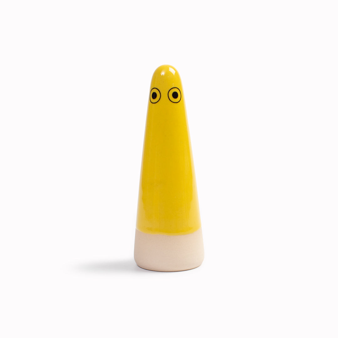 Ghost | Ceramic Figurine | Yellow Hues