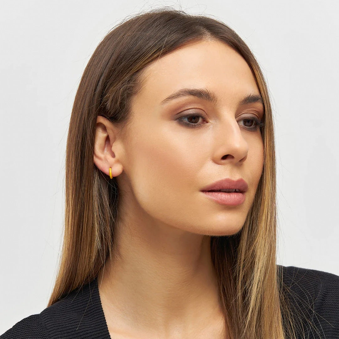 Yellow Colour Hoop | Hoop Earring from Lulu Copenhagen - As Worn
