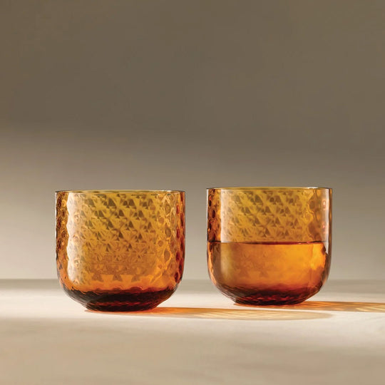 Dapple Tumbler | Sun Amber | Set of 2