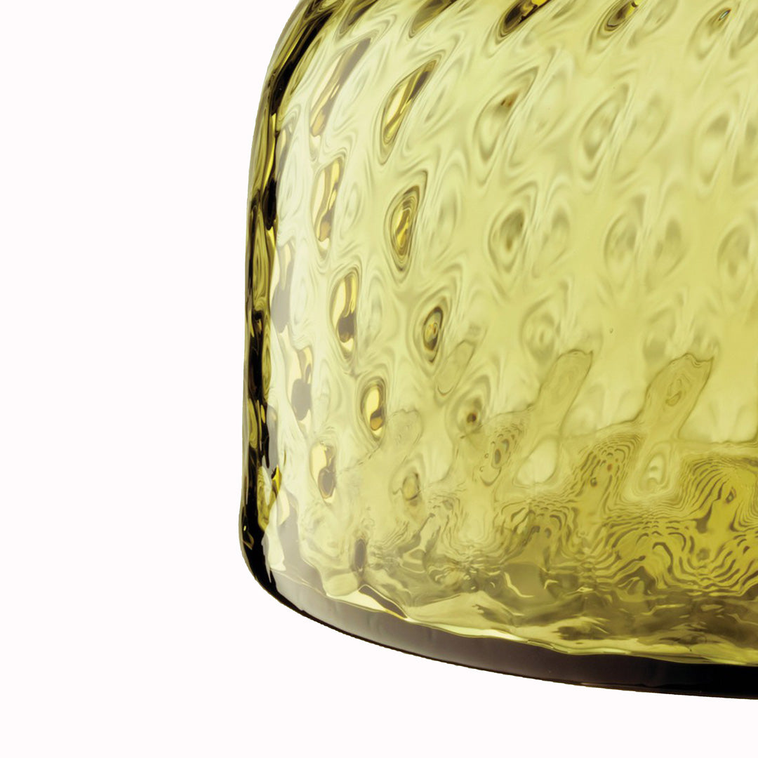 Forest Green Dapple Vase - This medium sized vase is perfect for low floral arrangements but can equally be used as candle lantern where the textured surface creates a patterned glow in a room.