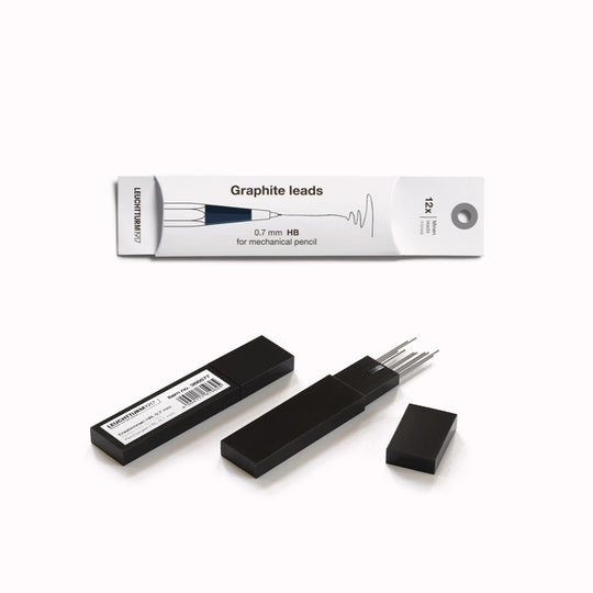 HB Lead Refill, 12 pack for the Drehgriffel Nr. 2. A wonderful mechanical pencil from Leuchtturm1917, which really is a pleasure to use.