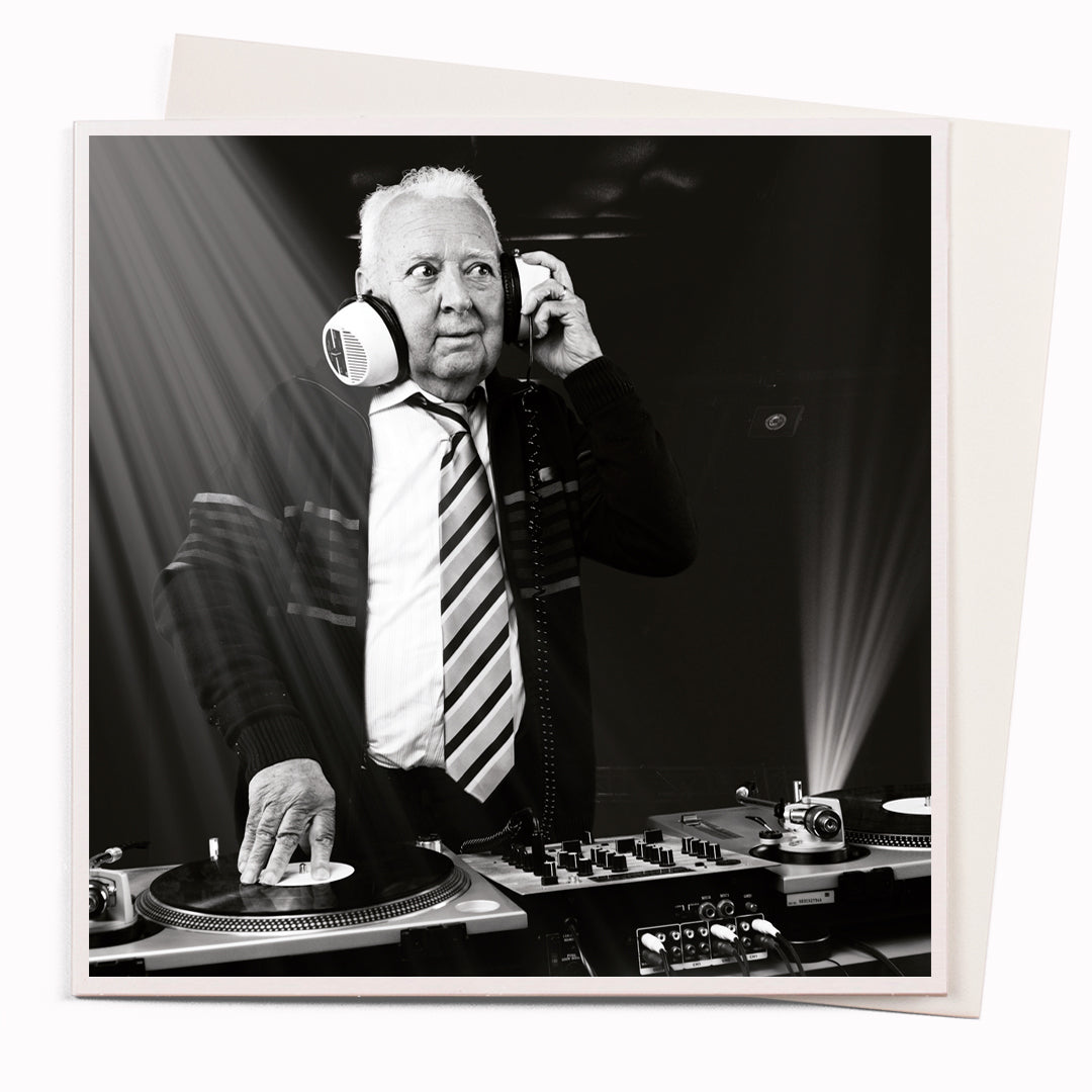 The 'Bob Is A DJ' card is part of the 1000 Words - Slice of life licensed photography collection with a focus on animal shenanigans and the ridiculous.