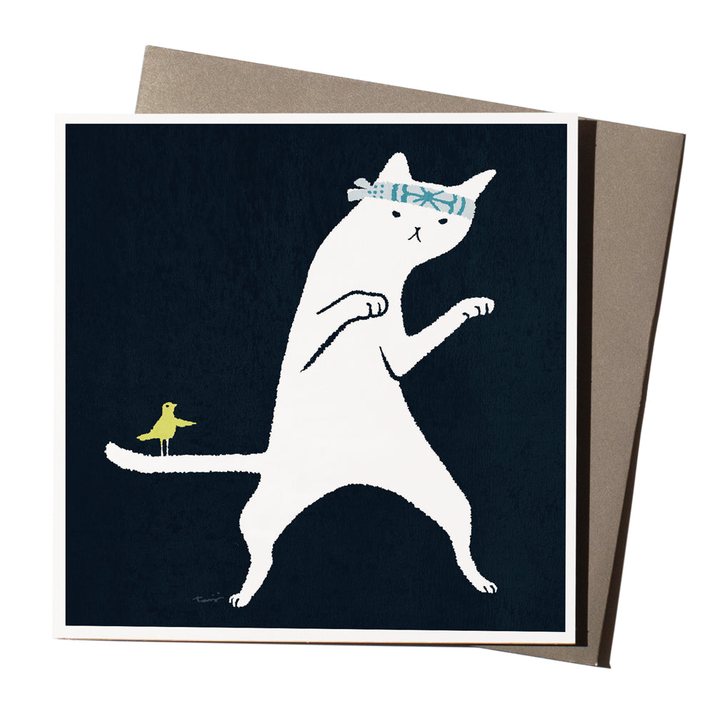 Karate Cat' Card