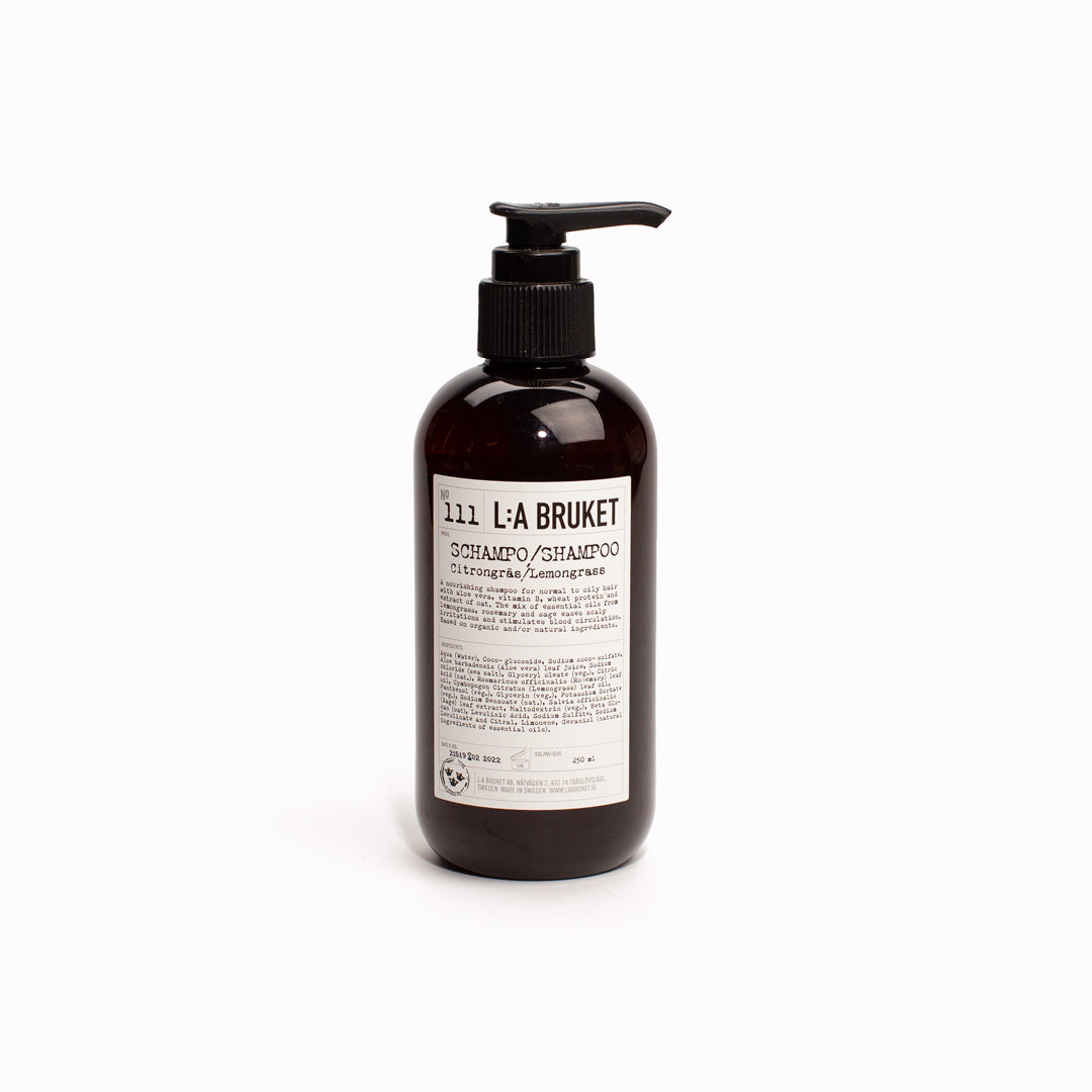 111-Lemongrass-Shampoo-250ml-LA-Bruket on white background