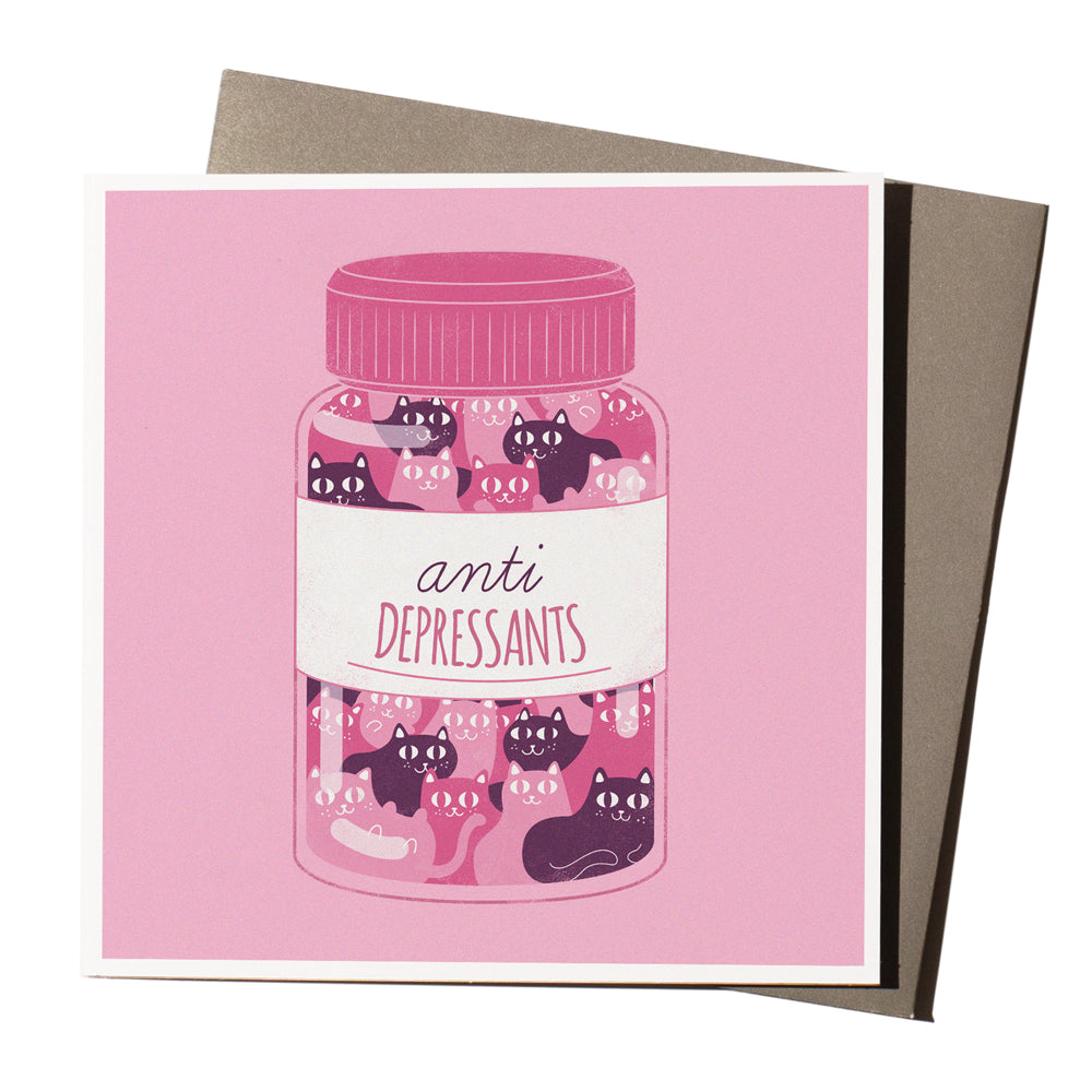 Anti-Depressant Cats' Card