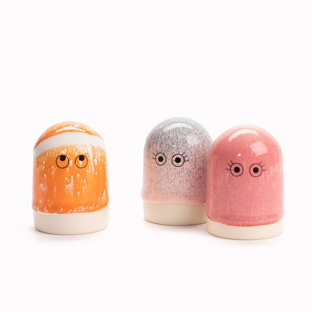 Japanese Inspired Ceramic Bobo Figurines Collection from Studio Arhoj