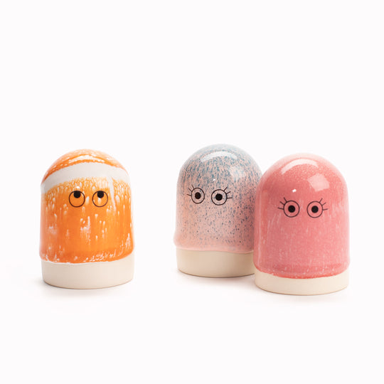 Japanese Inspired Ceramic Bobo Figurines Collection from Studio Arhoj