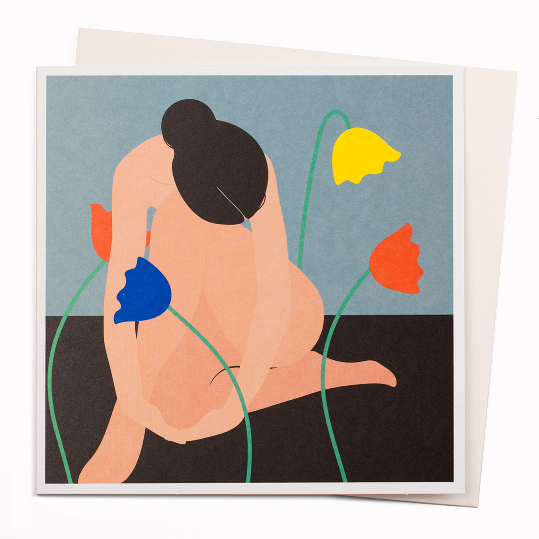 Minimal shapes, clean lines and a saturated tropical palette hint at her South American roots and her background in fashion is easy to detect in her stylish artwork.