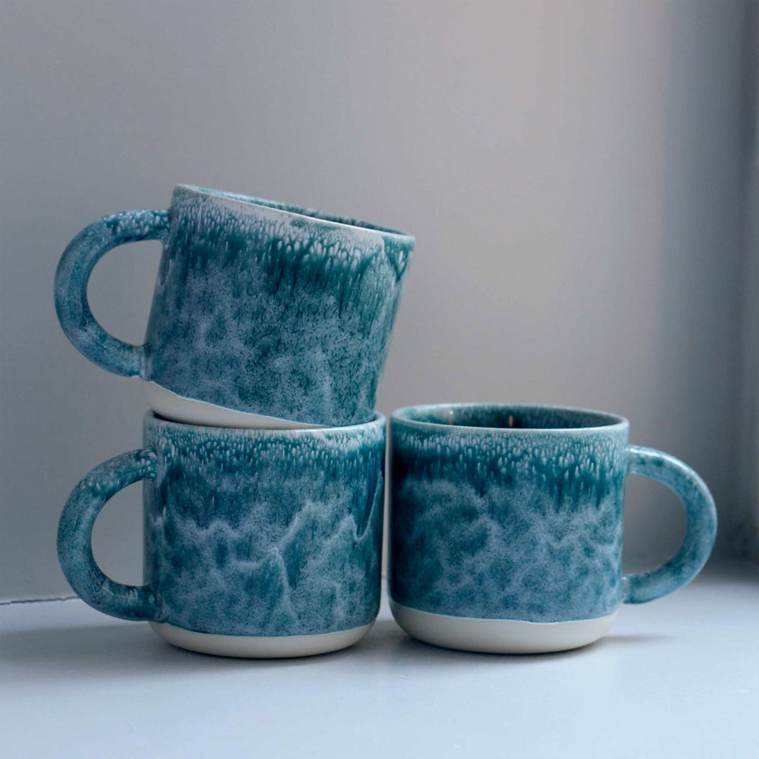 Andromeda Green Chug Mug Stack from Studio Arhoj
