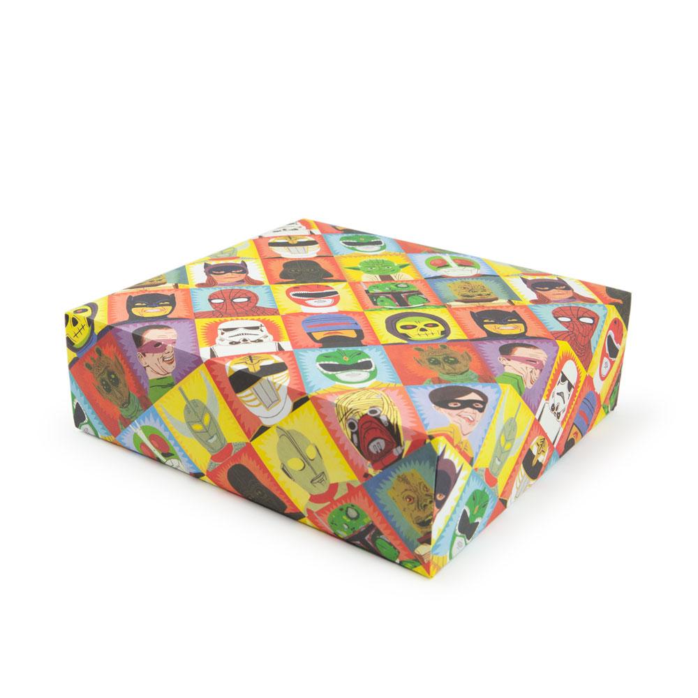 Heroes And Villains | Illustrative Gift Wrap Sheet