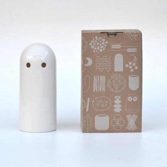 Porcelain Ghost Tea Light Holder with box by Studio Arhoj