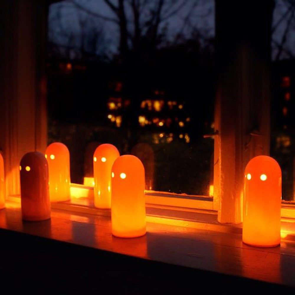 Collection of Porcelain Ghost Tea Light Holder by Studio Arhoj