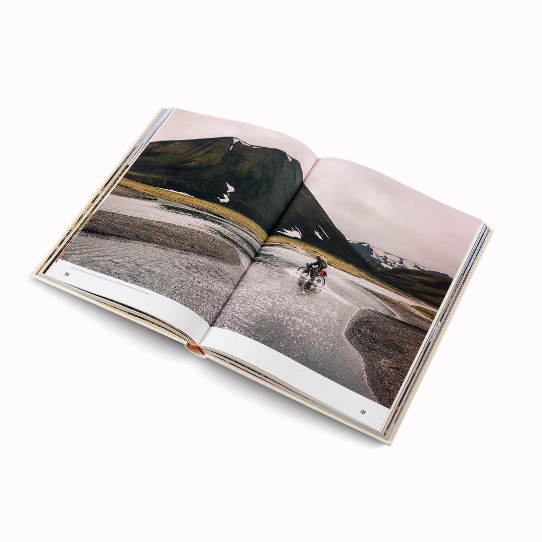 Spread example from Grand Bikepacking Journeys from Gestalten compiles the most iconic routes that any long distance cyclist aims to complete.