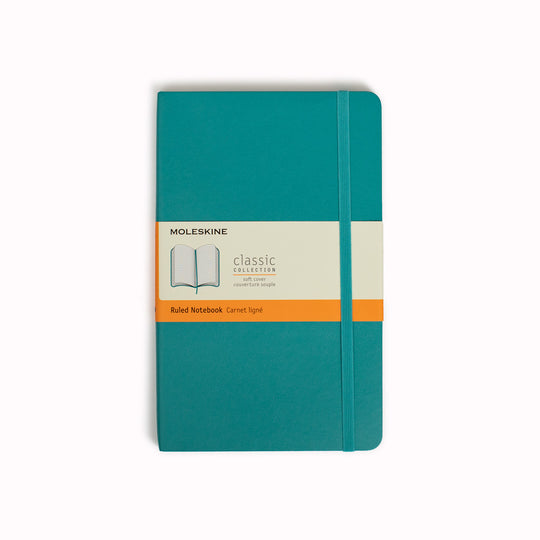 Reef Blue Ruled Soft Cover Classic Notebook by Moleskine