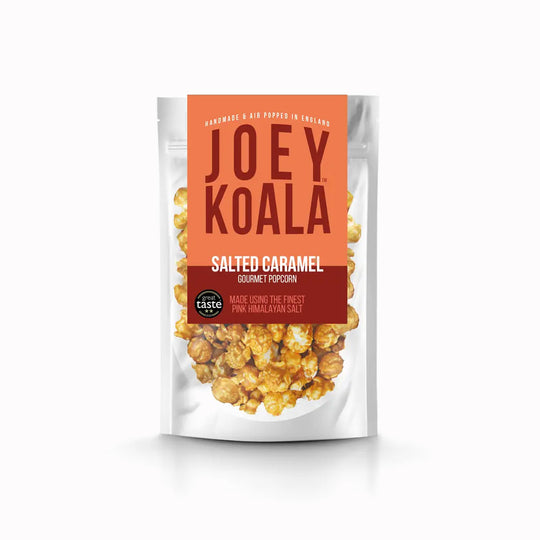 Salted Caramel Popcorn from Joey Koala is a delicious 'American dessert-inspired' gourmet popcorn. Air fried in the UK to a secret family recipe they produce fluffy popcorn and then coat with an amazing salted caramel sauce and bake in the oven for crunchy outer. Every bite explodes with flavour.