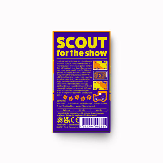 Scout Rear Cover Artwork from Oink Games Japan on a white background