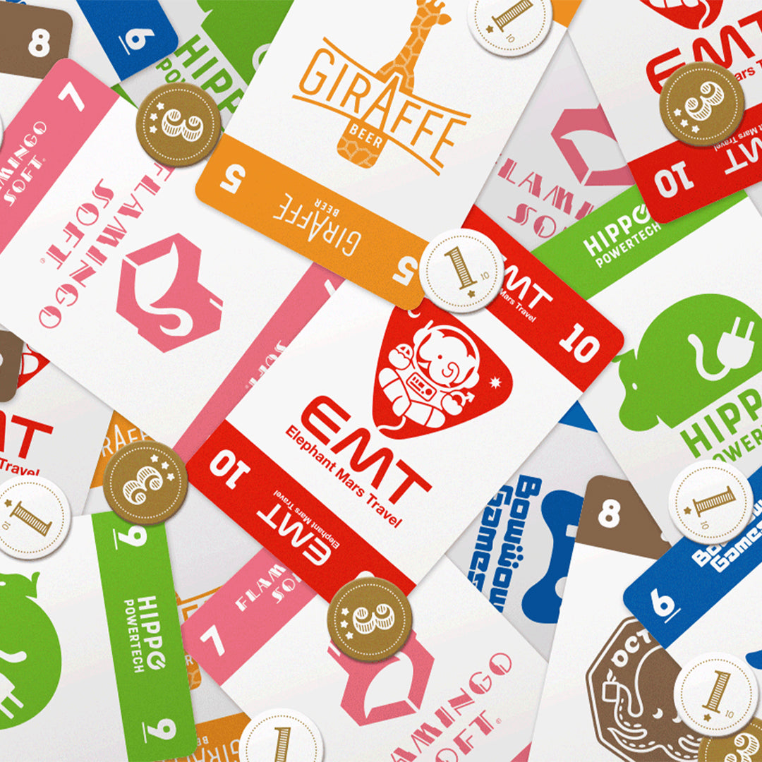 Startups Game Cards by Oink Games Japan on a white background