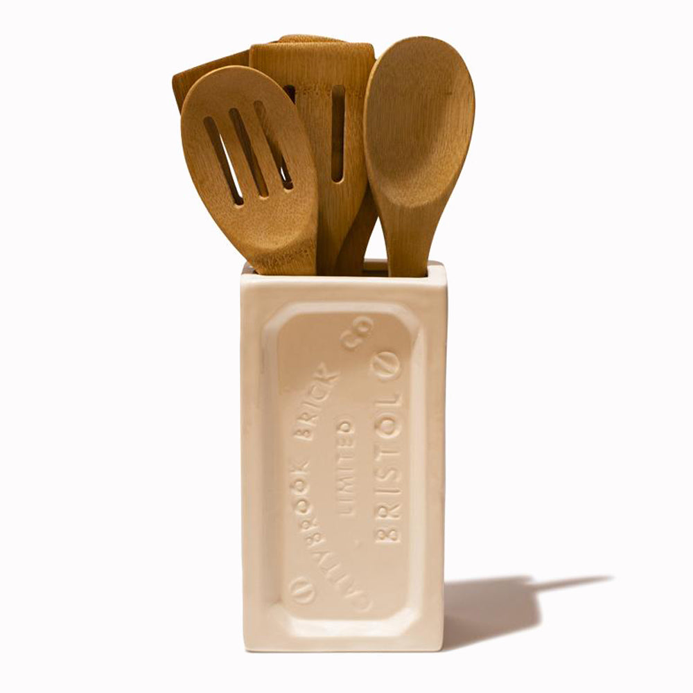 A ceramic vase in the shape of the classic Bristol Brick. Made by StolenForm, a concept brand that specialises in repurposing industrialised objects, transforming them into home accessories and giftware products. The Bristol bricks are watertight, perfect for flowers and plants, or can be used for office stationery or kitchen utensils.