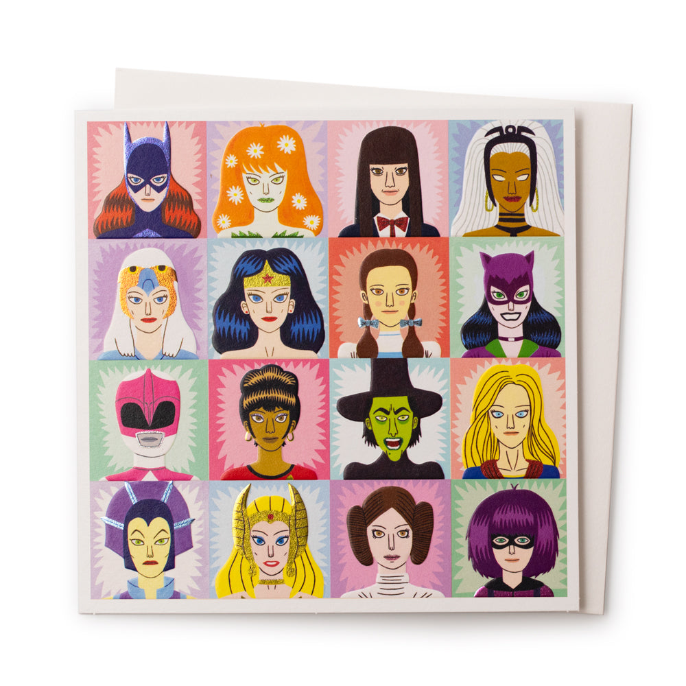 Heroines And Villians' Card