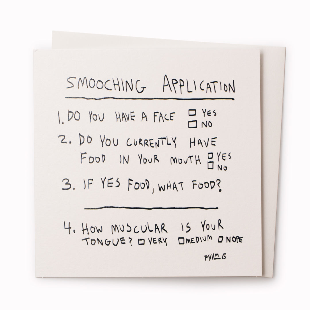 Smooching Application' Card