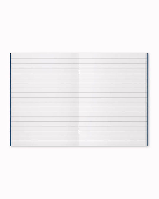 001 Lined is an interchangeable refill for the Traveler’s Co Passport sized notebook system.