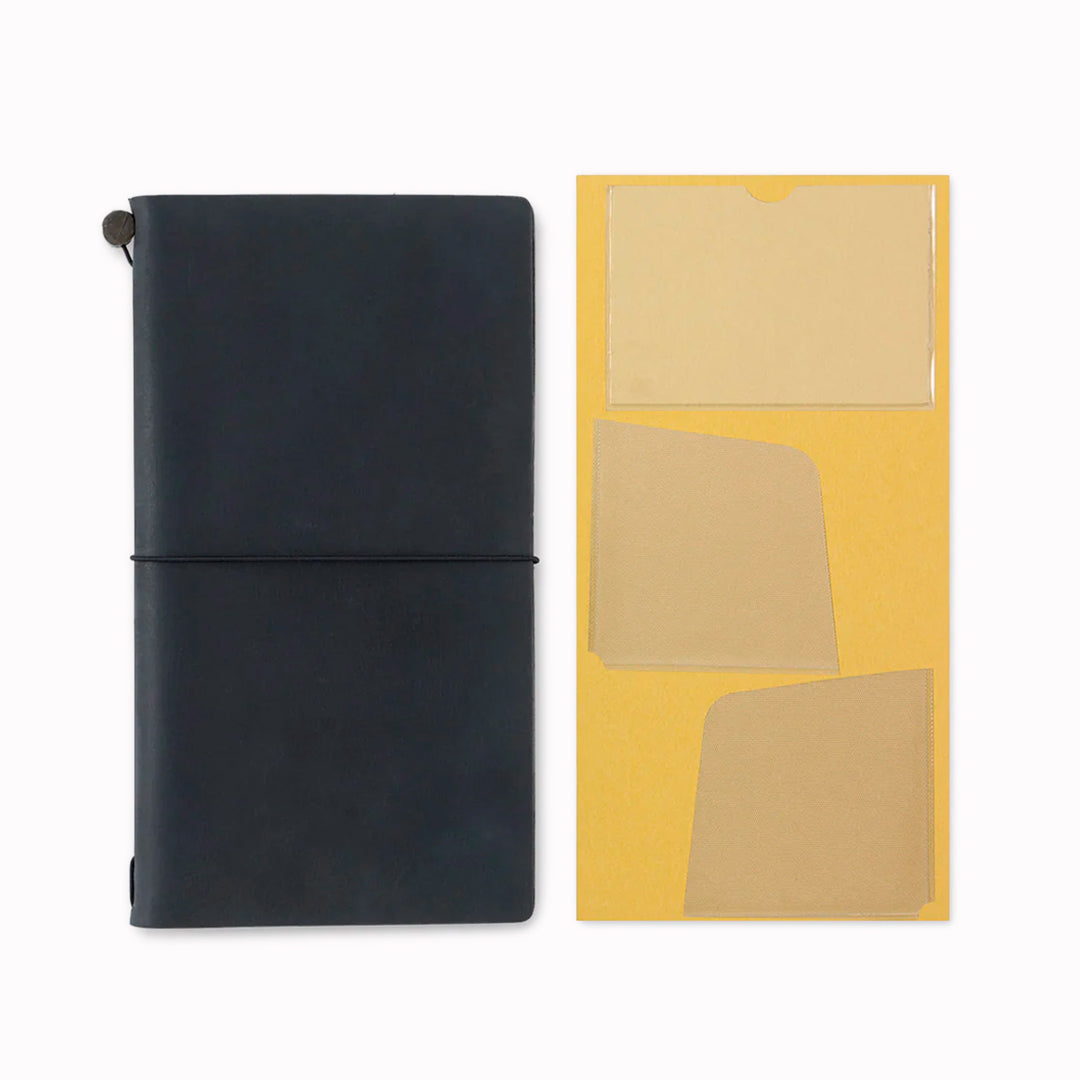 The Traveler's Notebook Refill Pocket Sticker x3 is a functional accessory designed for regular‑size Traveler’s Notebooks.