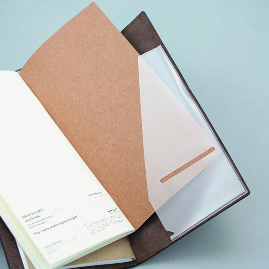 The Traveler's Notebook Refill Large Sticker is a functional accessory designed for regular‑size Traveler’s Notebooks.