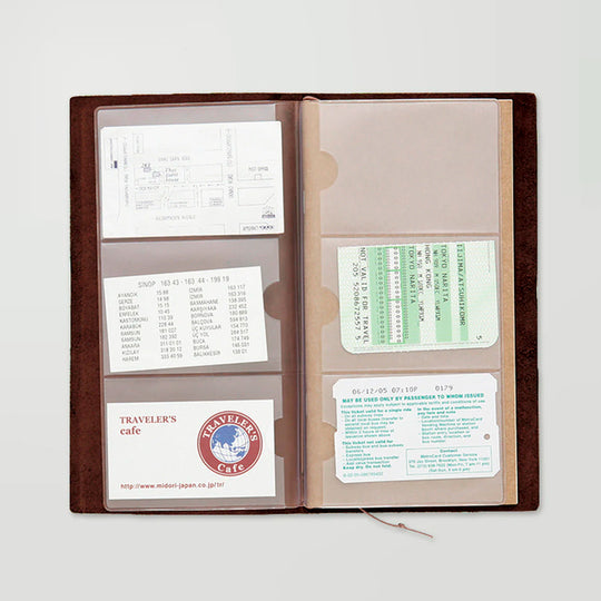 This Notebook Refill Card File is a dedicated refill designed for the TRAVELER’S notebook system that keeps small paper essentials in order.