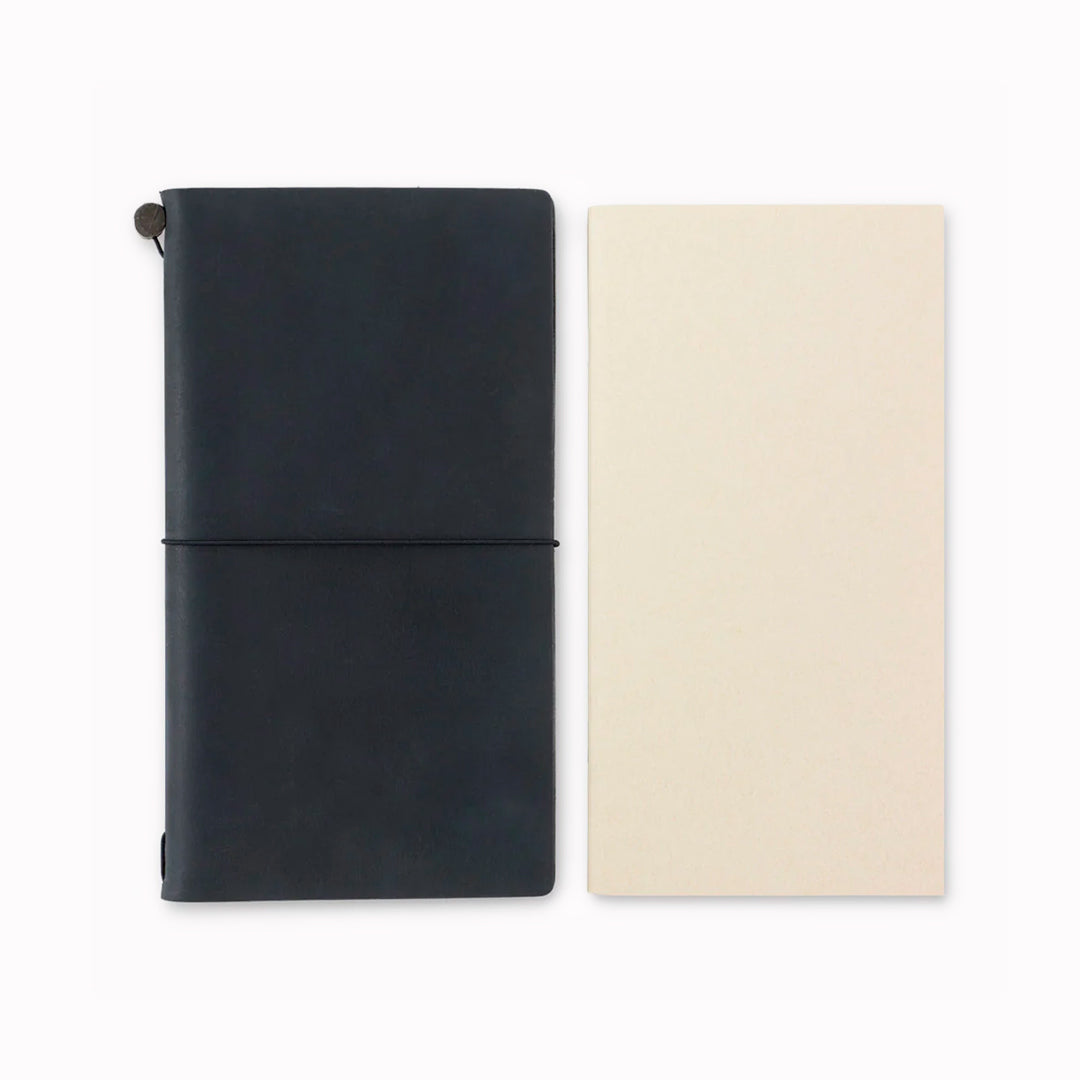It has 128 lightweight paper pages. Built for those who write a lot and carry light. This refill uses thinner MD paper to keep your Traveler’s Notebook flexible and easy to handle
