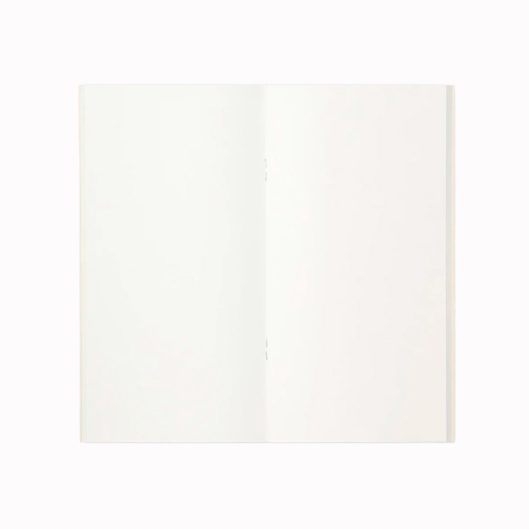 It has 128 lightweight paper pages. Built for those who write a lot and carry light. This refill uses thinner MD paper to keep your Traveler’s Notebook flexible and easy to handle