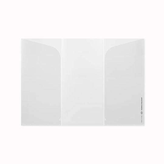 A clean, no-fuss insert designed to carry the loose stuff that usually ends up crumpled. The Three-Fold File neatly folds A4 sheets into thirds