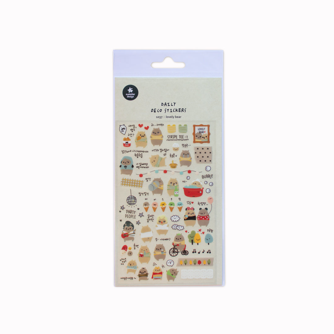 These Lovely Bear Journal Stickers offer a delightful yet practical addition to any stationery collection. Designed and produced by Suatelier Design