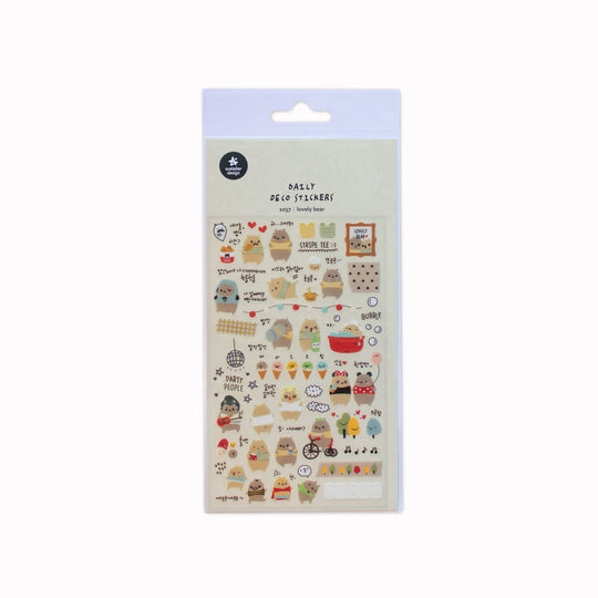 These Lovely Bear Journal Stickers offer a delightful yet practical addition to any stationery collection. Designed and produced by Suatelier Design