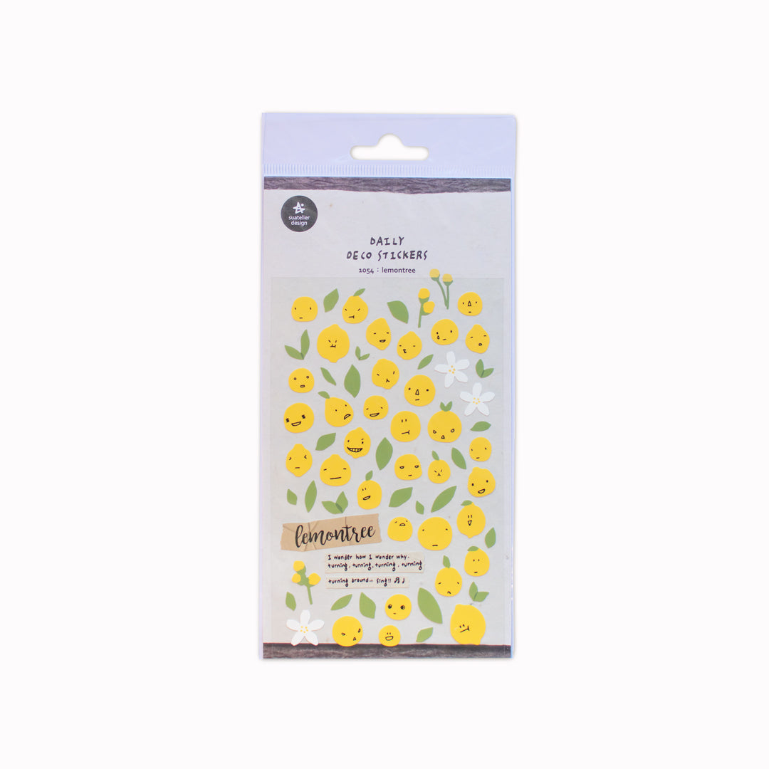 Lemon tree Journal Stickers offer a delightful yet practical addition to any stationery collection.