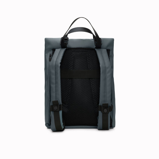The Rains 2 Way Tote Backpack is characterised by a fold-top opening with the addition signature TPU strap details with top handles.