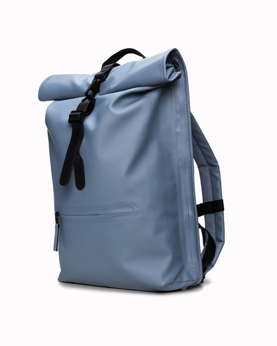 The Rolltop Rucksack is one of Rains' signature designs, built around a simple rolltop closure that offers flexible storage and dependable weather protection.