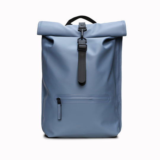 The Rolltop Rucksack is one of Rains' signature designs, built around a simple rolltop closure that offers flexible storage and dependable weather protection.