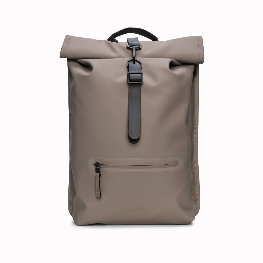 The Rolltop Rucksack is one of Rains' signature designs, built around a simple rolltop closure that offers flexible storage and dependable weather protection.
