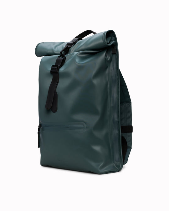 The Rolltop Rucksack is one of Rains' signature designs, built around a simple rolltop closure that offers flexible storage and dependable weather protection.