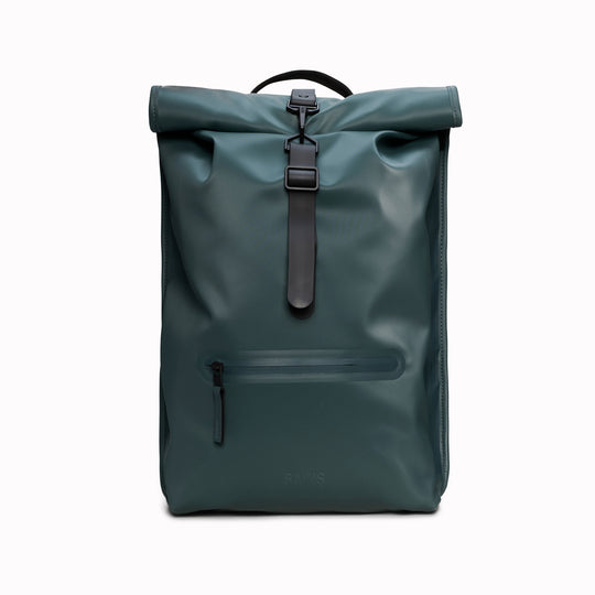 The Rolltop Rucksack is one of Rains' signature designs, built around a simple rolltop closure that offers flexible storage and dependable weather protection.