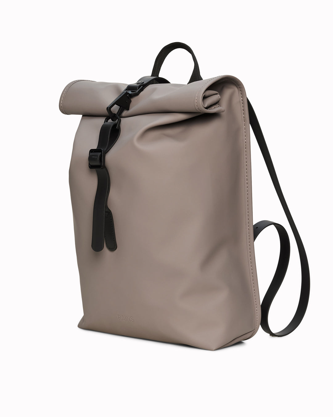 The Rolltop Rucksack Mini takes Rains' signature backpack design and scales it down into a more compact format.