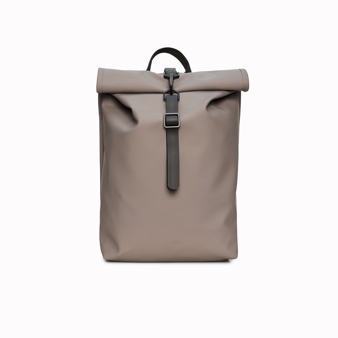 The Rolltop Rucksack Mini takes Rains' signature backpack design and scales it down into a more compact format.