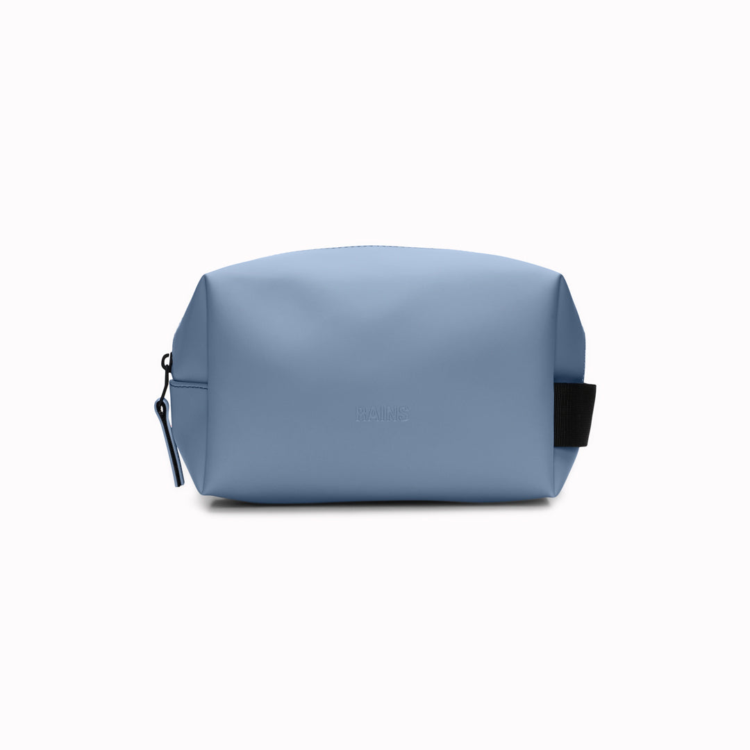 The small unisex wash bag by Rains&nbsp;features one main compartment with inside sleeve pockets and is large enough to fit one’s essential toiletries. 