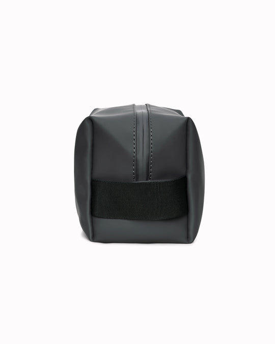 The small unisex wash bag by Rains&nbsp;features one main compartment with inside sleeve pockets and is large enough to fit one’s essential toiletries.