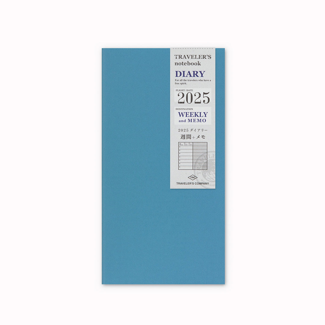 A weekly Diary with a page worth of memo space. On the left side, you have the section where you can write your plans, and on the right side, you have the memo section where the grids are being printed to make writing and drawing easy.